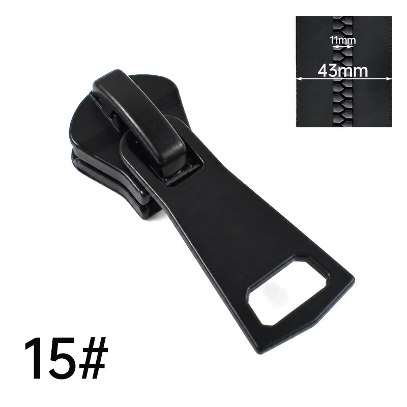 30/700Pcs Meetee 3# 5# 8# 10# 15# Resin Zipper Slider for Sewing Bag Pants Zippers Head Clothing Closure Zip Puller Repaire Kits
