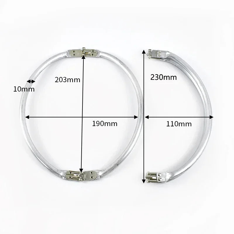 3/100Pcs Aluminium Tube Purse Frame Metal Wallet Kiss Lock Clasp Clutch Repair Handle Woven Bag Invisible Bracket Hardware Supply