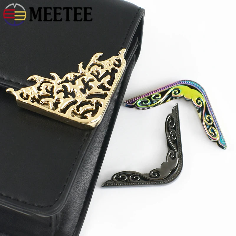 8/300Pcs Flower Hollow Metal Corner Decorative Buckle Purse Edge Protectors Clip Buckles Book Cover Corners Clasp DIY Hardware