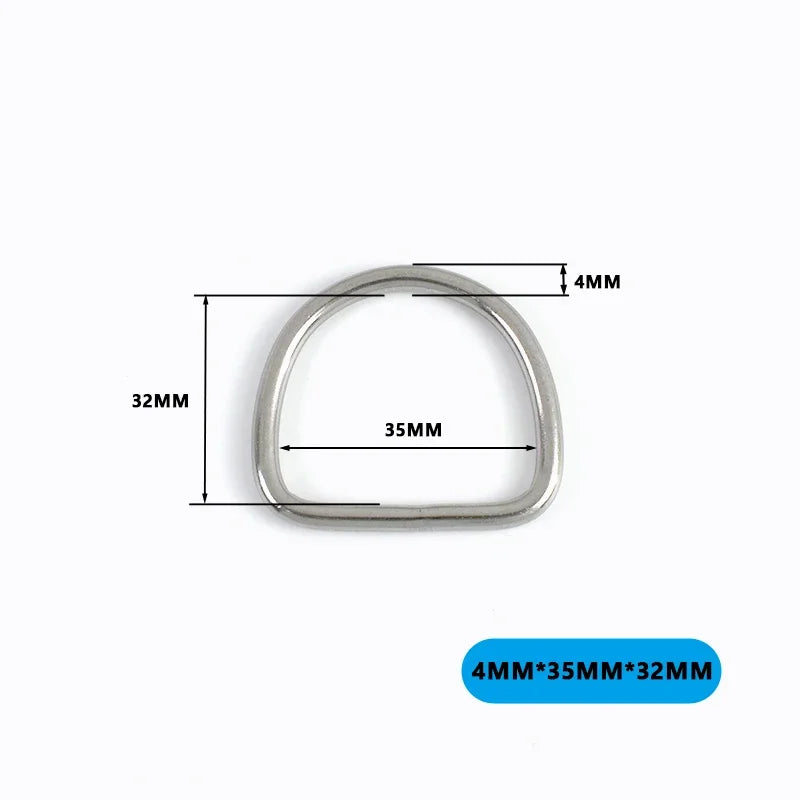 20/500Pcs 304 Stainless Steel Buckle 15-100mm Bag Strap O D Ring Hook Keychain Connector Loop Buckles Pet Collar Hardware Supply