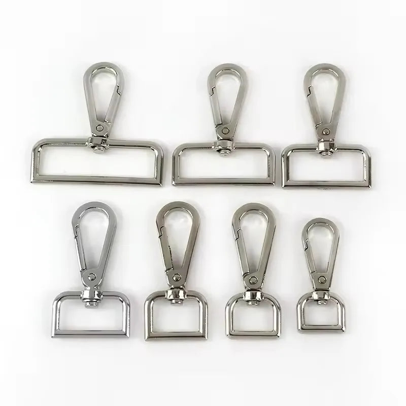 15/400Pcs 16/20/26/32/38mm Metal Buckles Bag Strap Lobster Swivel Carabiner Snap Hook Collar KeyChain DIY Bags Hardware Accessories