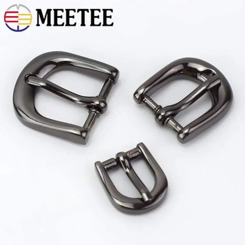 8/200pcs Meetee Handbag Shoes Strap Belt Metal Pin Buckles 11/15/20mm Slider Web Adjuster DIY Leather Craft Repair Accessory F3-25