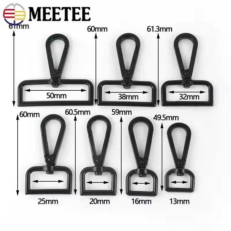 15/400Pcs 16/20/26/32/38mm Metal Buckles Bag Strap Lobster Swivel Carabiner Snap Hook Collar KeyChain DIY Bags Hardware Accessories