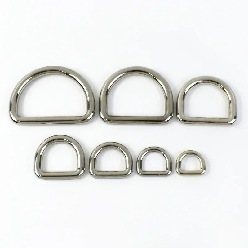 20/50Pcs 16-38mm Metal D Ring O Shape Buckle Bag Strap Belt Collar Webbing Connector Leather Craft Hardware Accessory Supplies