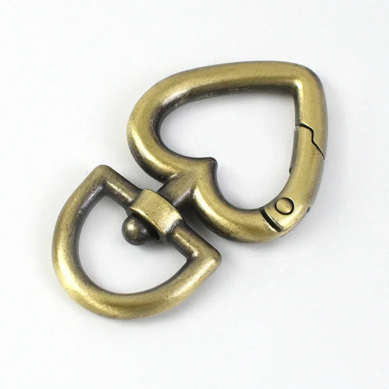 8/270Pcs Heart Metal Buckles Swivel Clasp Snap Hook Carabiner for Bag Strap Keychain Belt Buckle Diy Hardware Leather Accessories