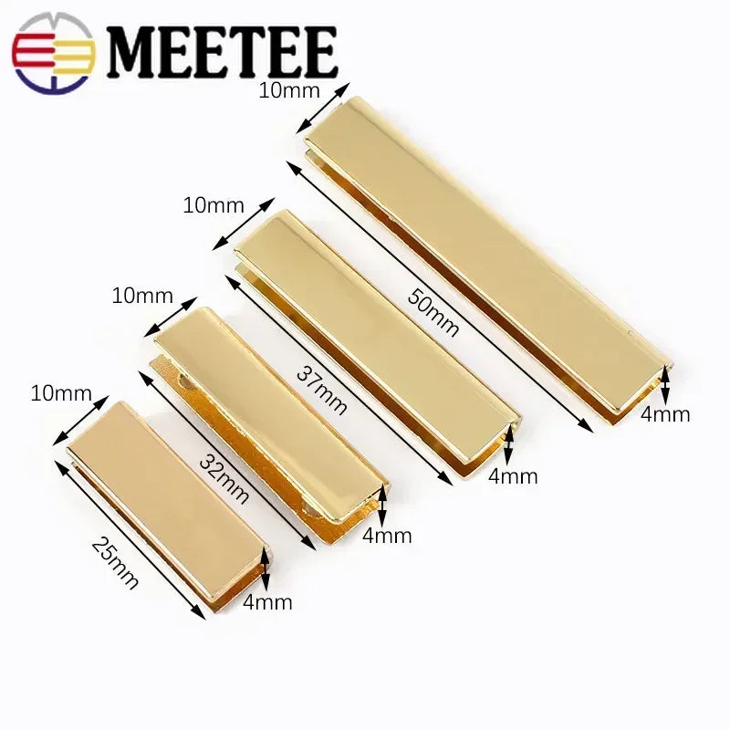 20/600Pcs 20-50mm Metal Tail Clip Corner Screws Edge Protector Buckle Bag Strap Cover Clasp Webbing End Clips DIY Accessories