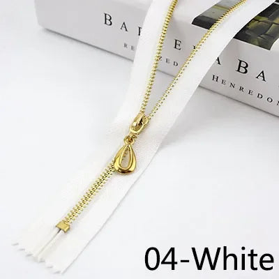 Meetee 20pcs 15-30cm 3# Metal Zipper Closed End Black White Zippers DIY Bag Purse Wallet Shoes Garment Zip Sewing Accessory