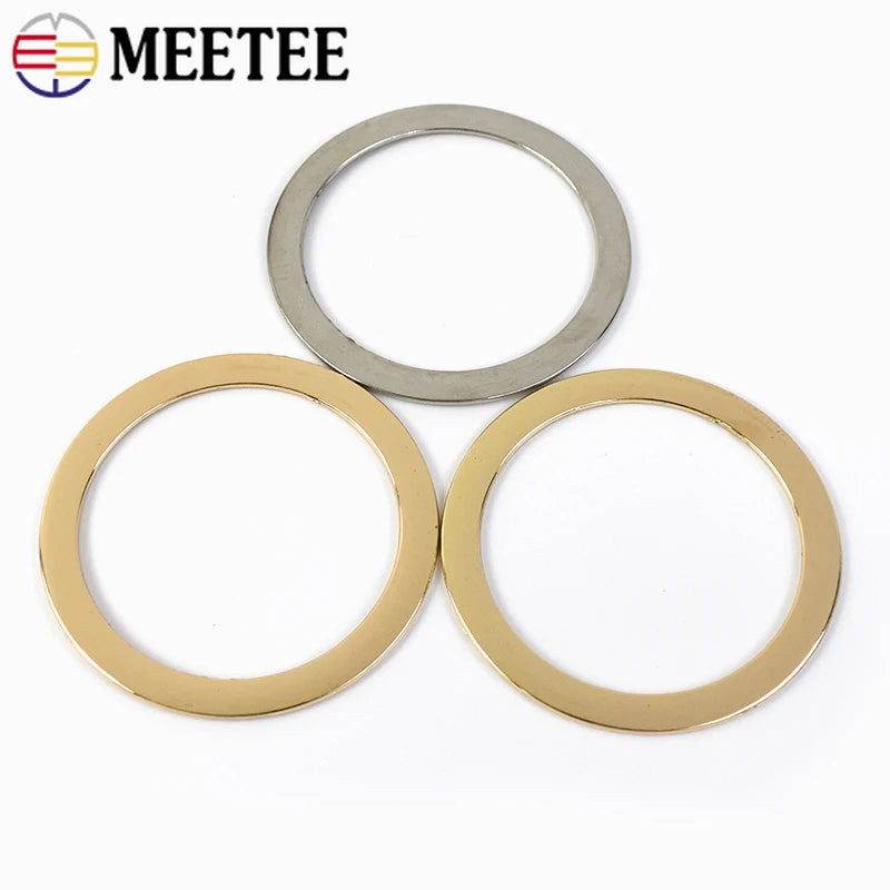 5/150pcs 40/50mm Metal Flat O Ring Bag Handle Buckles Women Handbag Strap Clothes Decorative Clasp Loop DIY Hardware Accessories