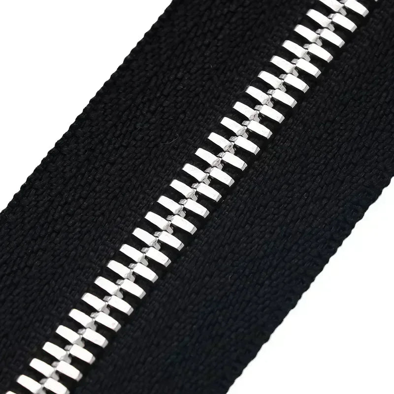 2/50Yards 5# Colorful Metal Zipper Gold/Sliver Teeth Double Pull Open-end Zips Tape Bag Garment Zip Repair Kit Sewing Accessory