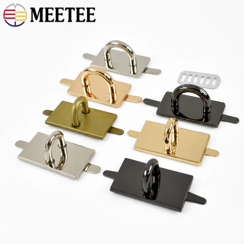 8/200Pcs Arch Bridge D Ring Metal Buckles Pin Clasp Fastex Buckle for Bag Straps Connector Hook Handbag Side Carabiner Clips