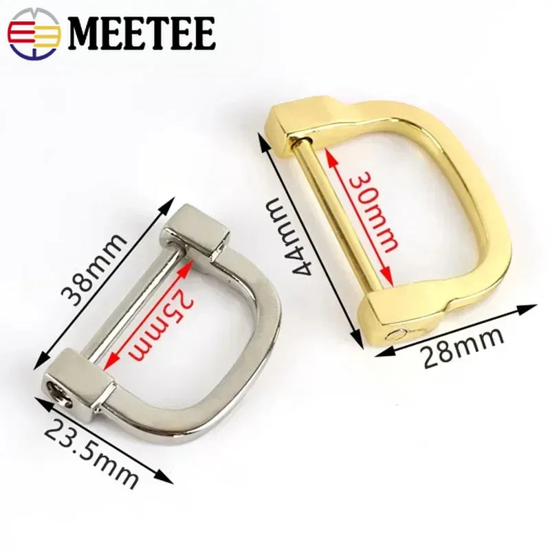 8/200Pcs Metal D Rings Buckle Removable Clasps Detachable Screw Clasp Handbag Strap Belt Webbing Hardware Accessories