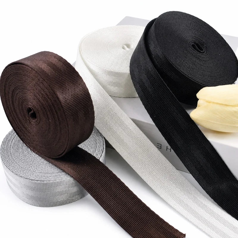 5/150Meters 1mm 20-50mm Nylon Webbing Tape for Bag Strap Backpack Ribbon Band Luggage Binding Safety Belt Sewing Bias Accessories
