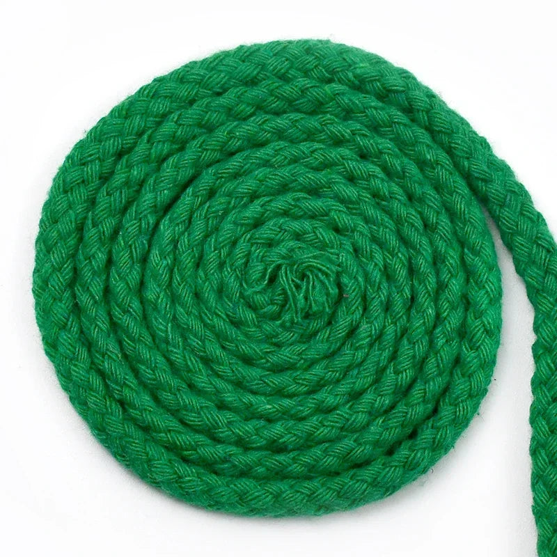 25/800Meters 7mm 8 Shares Round Cotton Cords Decorative Rope Twisted Braided Drawstring Ropes DIY Home Textile Craft Sewing