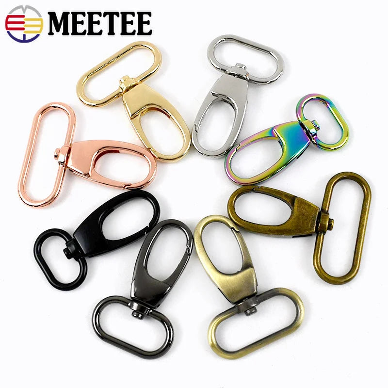 20/50Pcs 20-38mm Metal Buckles Trigger Snap Clip Hooks Swivel Lobster Clasp Keychain Carabiner Bag Strap Hardware Accessories