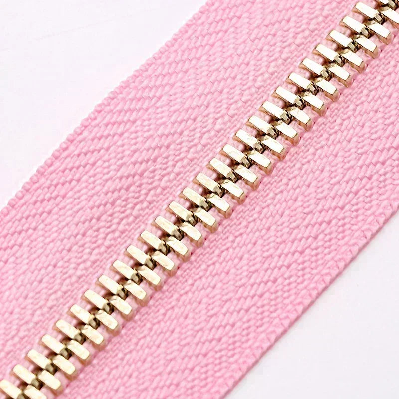 2/50Yards 5# Colorful Metal Zipper Gold/Sliver Teeth Double Pull Open-end Zips Tape Bag Garment Zip Repair Kit Sewing Accessory