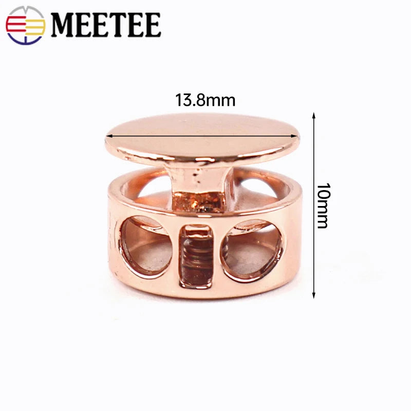 15/500Pcs Drawstring Tail Lock Metal Buckles Spring Snap Button Adjuster Stooper Clasp Rope Clip Hook Hardware Accessory