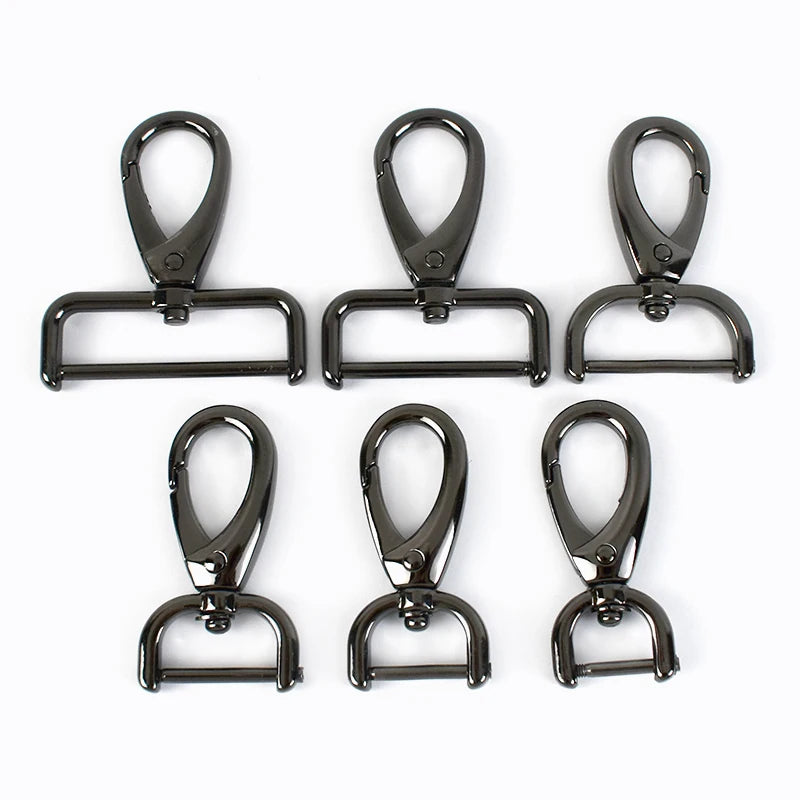 8/200Pcs Metal Bag Strap Buckles 13-38mm Swivel Lobster Clasp Snap Hook Dog Collar Repair Detachable Trigger Clamp Keychain Parts