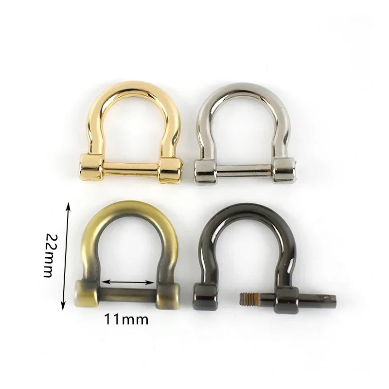 8/300pcs Meetee Detachable Screw D Buckle U Ring Metal Bag Chain Adjuster Hanger Hook Clasp Handle Connector DIY Handbag Accessories