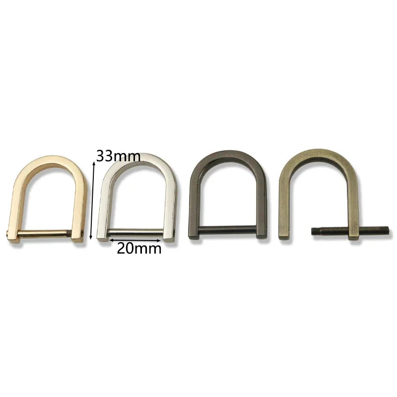 8/300pcs Meetee Detachable Screw D Buckle U Ring Metal Bag Chain Adjuster Hanger Hook Clasp Handle Connector DIY Handbag Accessories