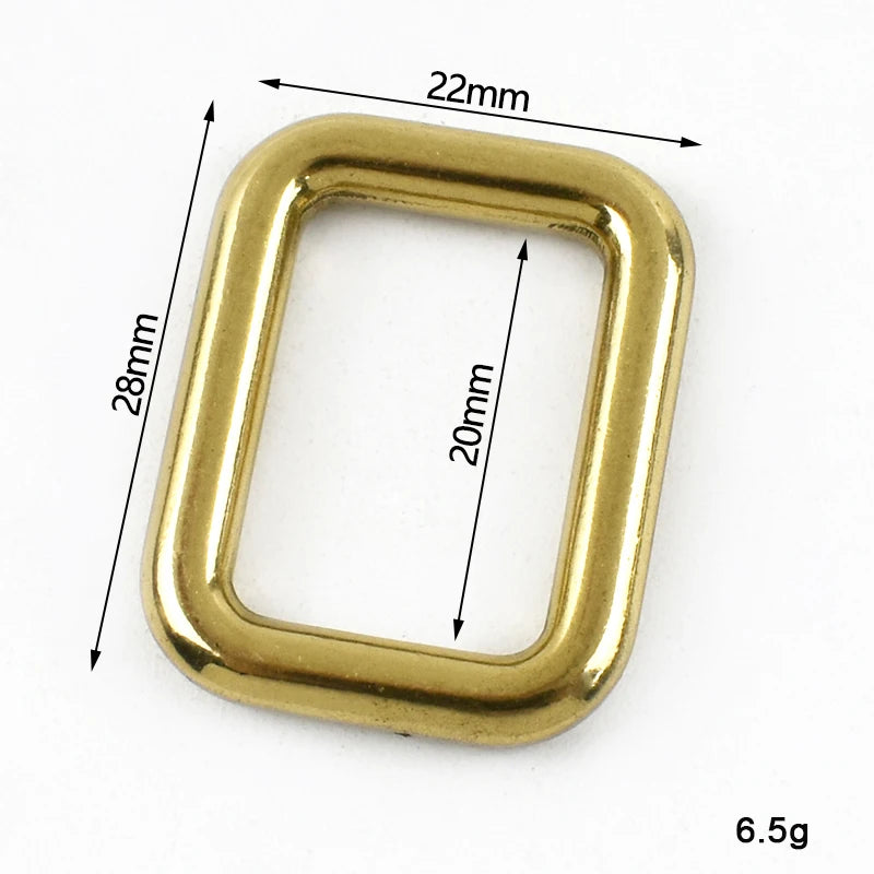3/100Pcs Solid Brass D Ring Adjuster Clasp Tri-Glide Slider Buckles Backpack Strap Webbing Belt Buckle DIY Hardware Accessories