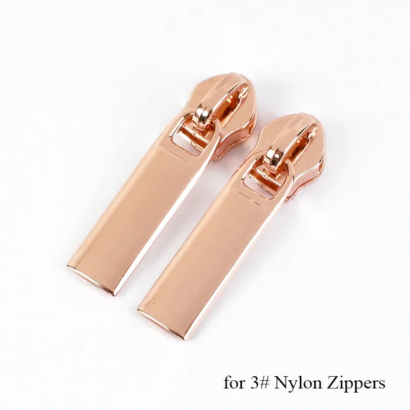8/200pcs Meetee Zipper Sliders for 3# 5# Nylon Zippers Down Jacket Pocket Zips Head Bag Zip Repair Kits DIY Sewing Accessories