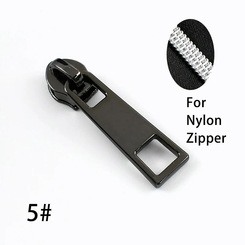 8/200 Pcs 5# Zipper Head Auto Lock for Metal or Nylon Zippers Slider Zip Repair DIY Bags Garment Zips Closure Sewing Accessories