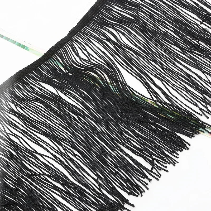 3/100Meters 20cm Polyester Tassel Fringe Curtains Lace Trim Latin Dress Decor Ribbon Clothes Fringes Fabric DIY Sewing Accessories
