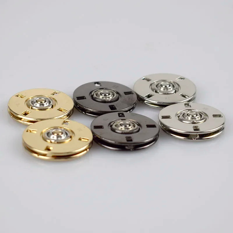 25/500sets Meetee 10-28mm Metal Snap Buttons Fastener Press for Female Coat Bag Invisible Button DIY Clothing Sewing Accessories D1-1