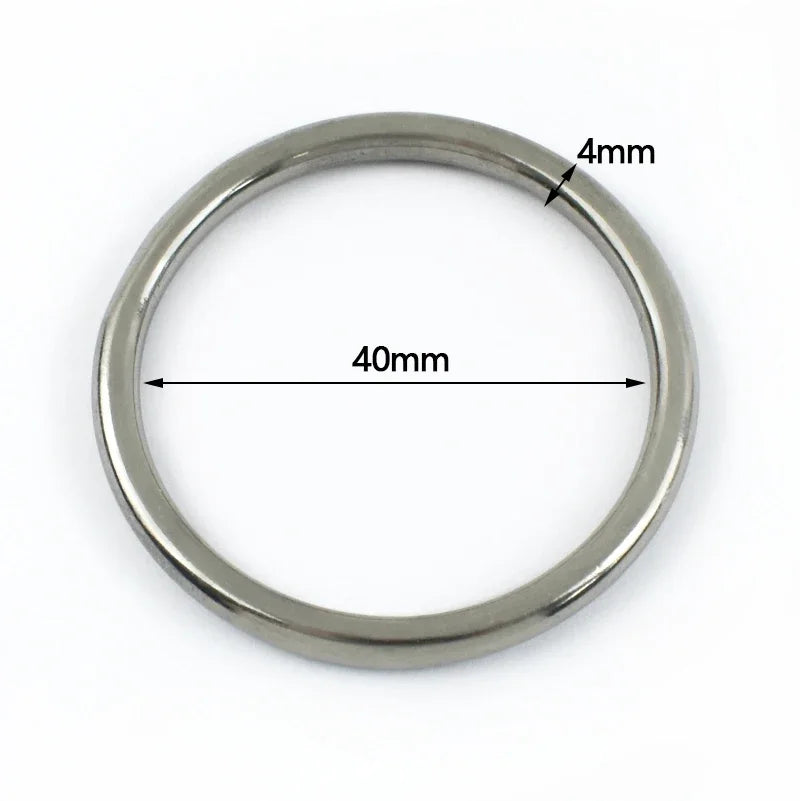 20/600Pcs 316# Stainless Steel Seamless O Rings Buckle Pet Collar Clasp Backpack Strap Hanging Bed Connection Anti-rust Ring