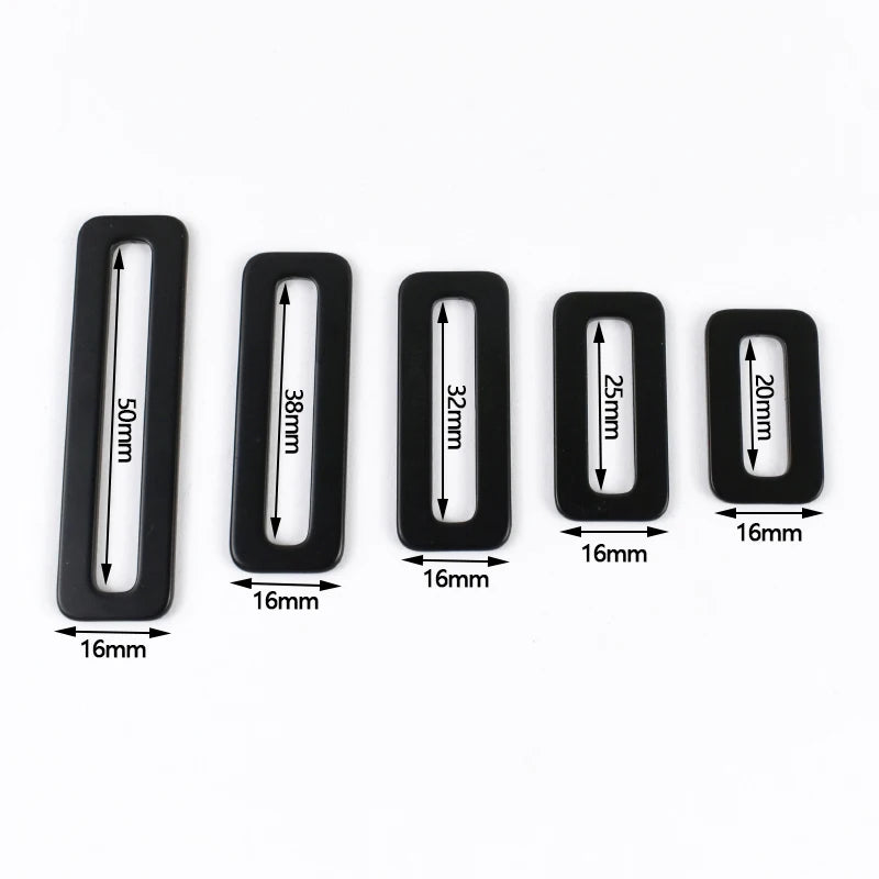 25/800Pcs 20-50mm Stainless Steel Bag Strap Buckles Tri-Glide O Ring Adjustment Buckle Full Slider Square Rings Belt Clip Clasp