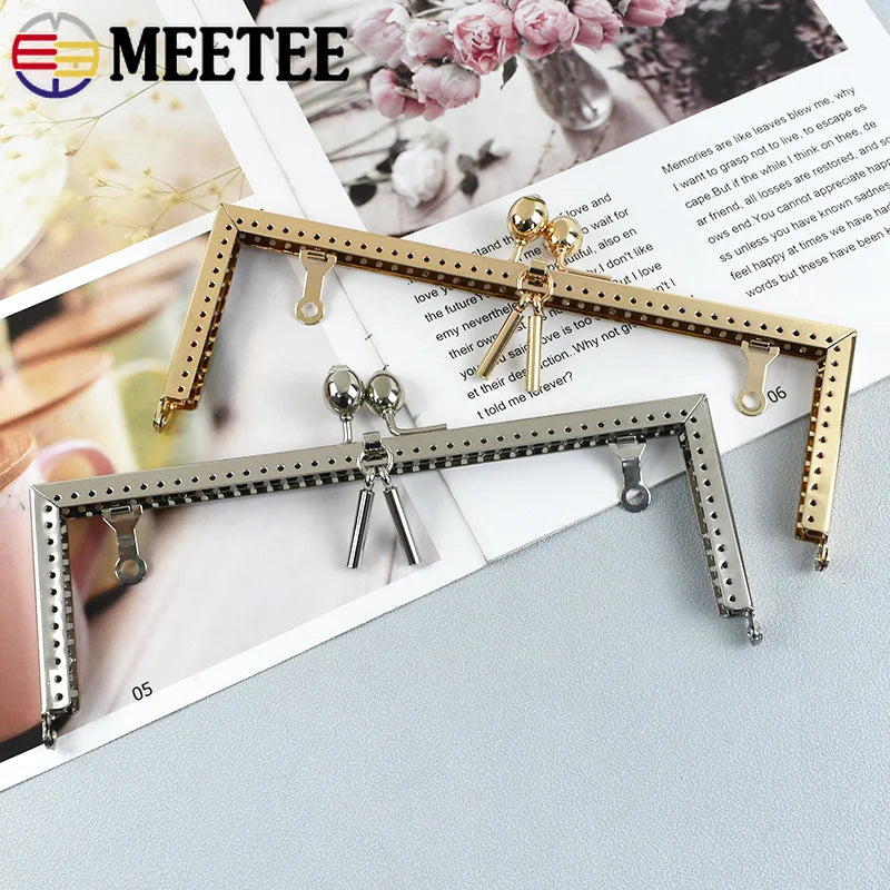2/50Pcs 20.5cm Metal Purse Frame Kiss Clasp Lock Bag Handles for Women's Clutch Bags DIY Handbag Making Hardware Accessories