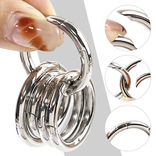5/200Pcs 304 Stainless Steel Spring Buckle Openable O Ring Carabiner Bag Strap Snap Hook Pet Collar Clip Keychain DIY Accessories