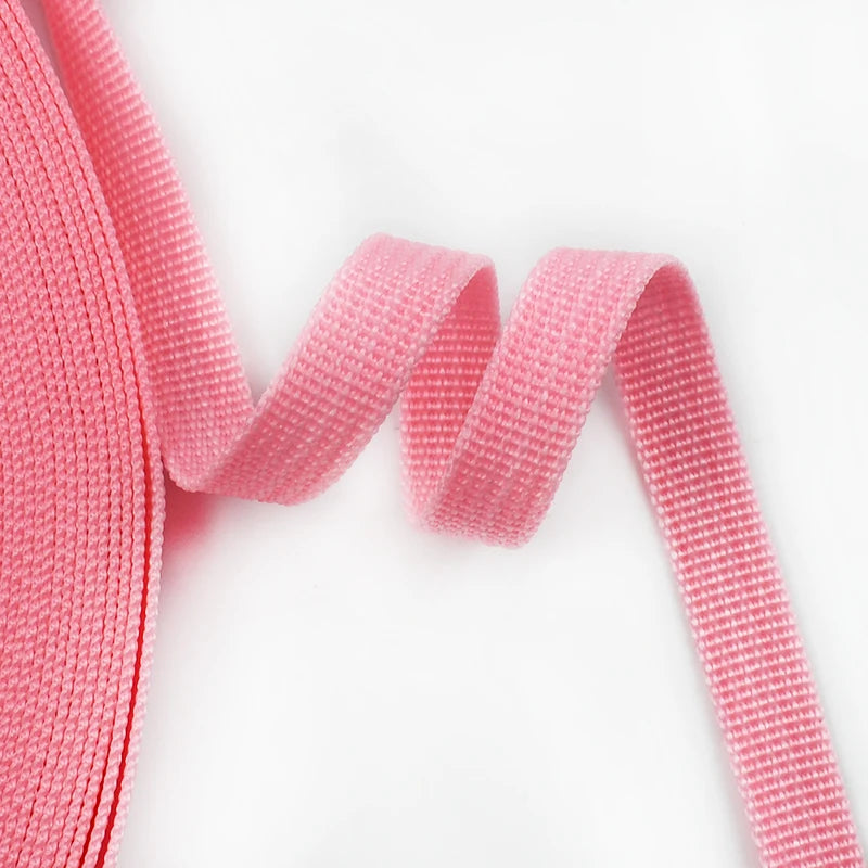 25/500Meters 3/8''inch(10mm) Polypropylene Webbing Weave Braided Belt Ribbon for Bags Dog Collar Belts Garment Sewing Accessory