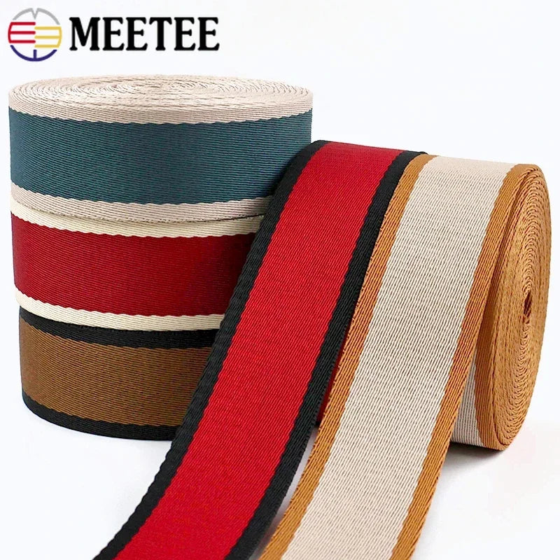 5/100M 38mm Jacquard Webbing Tape 1.8mm Thick Pet Collar Ribbon Band Bias Binding Bag Strap DIY Clothing Sewing Accessories