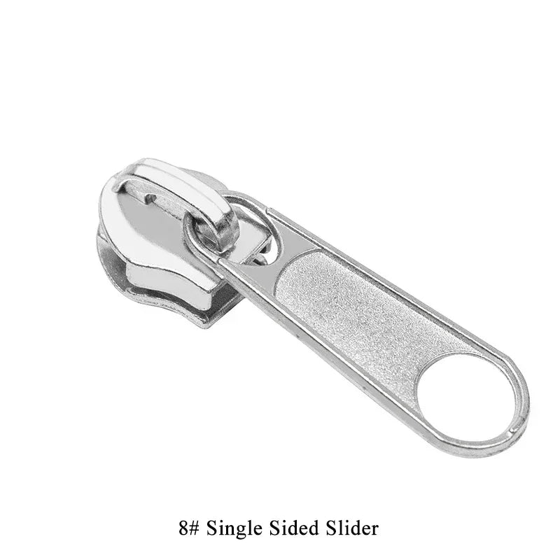 30/500Pcs 3# 5# 8# 10# Zipper Sliders for Nylon Zippers Head Single/Double Sided Pull Luggage Bag Zips Repair Kit Accessory