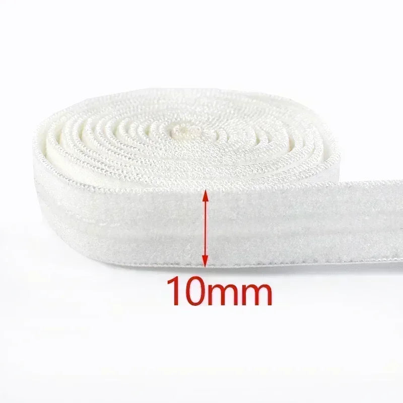 8/210M Meetee Black Silicone Elastic Bands Underwear Non-slip Rubber Tapes Waistband Belt Stretch Ribbon DIY Sewing Accessories