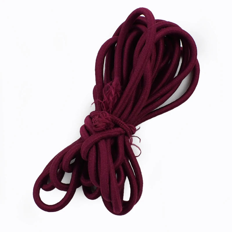 5mm Round Elastic Rope 10/300Meters Color Rubber Bands HairBand Elasticity Band Belt Drawstring Bungee Cord Sewing Supplies