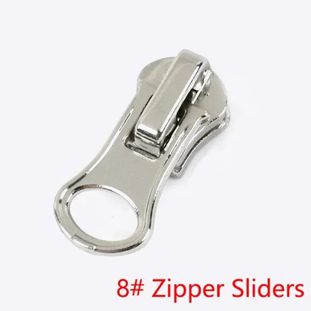30/1000Pcs Meetee 3#5#8# Zipper Slider for Metal Zippers Bag Jacket Zip Puller DIY Clothes Zips Head Repair Kit Sewing Accessories