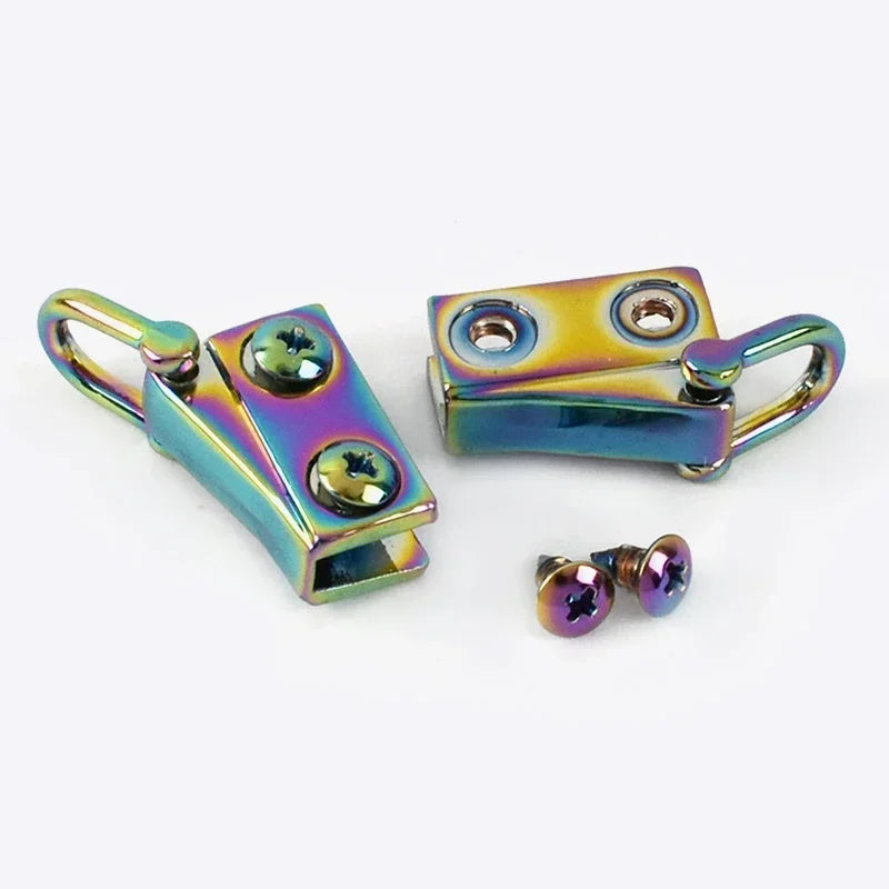8/200pairs Meetee 20/30mm Bag Metal Ear Shoulder Strap Hang Buckles Side Clamp Hook DIY D Ring Sides Clip Luggage Accessories