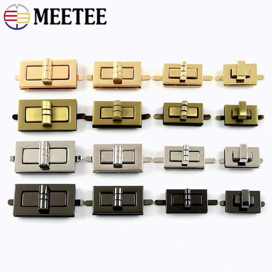 5/160Sets Metal Twist Turn Lock Snap Clasps Purse for Bag Part Accessories DIY Handmade Closure Hasp Hardware Buckle with Screw