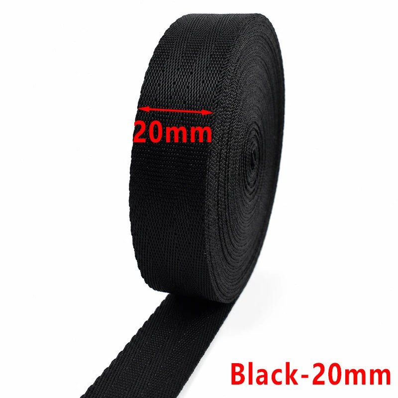 5/150Meters 1mm 20-50mm Nylon Webbing Tape for Bag Strap Backpack Ribbon Band Luggage Binding Safety Belt Sewing Bias Accessories