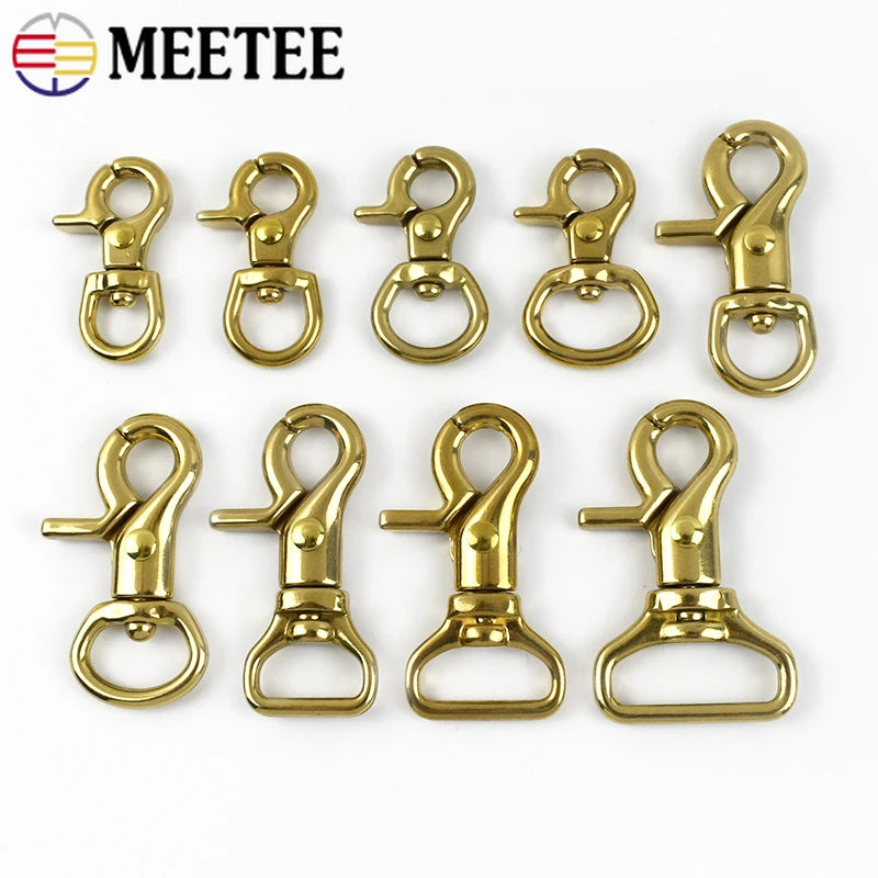 5/160Pcs Solid Brass Trigger Clips Swivel Lobster Clasp Snap Hook for Bag Strap Belt Webbing Pet Dog Rope Leashes Hang Hooks