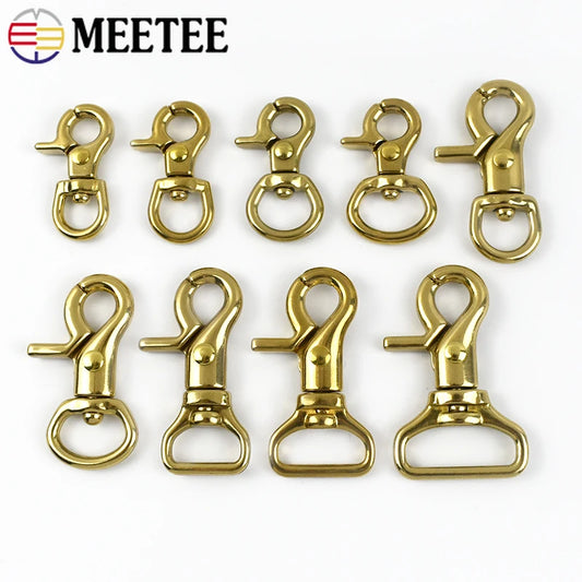 5/160Pcs Solid Brass Trigger Clips Swivel Lobster Clasp Snap Hook for Bag Strap Belt Webbing Pet Dog Rope Leashes Hang Hooks