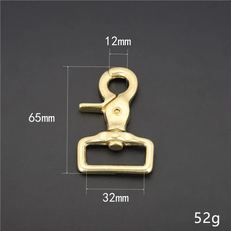 2/70Pcs Metal Buckles 10-38mm Solid Brass Trigger Snap Hook Swivel Lobster Clasp Handbag Strap Trigger Carabiner Spring Hooks