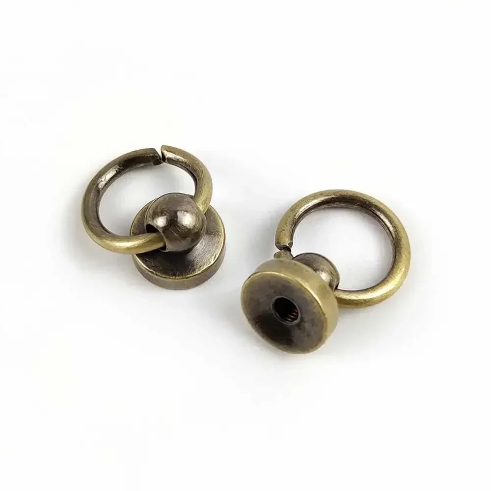 15/500Pcs 10mm Metal Side Clip Buckle Handbag Strap Screw Rivet Hook Phone Shell Stud O Ring Clasp DIY Bags Making Accessories