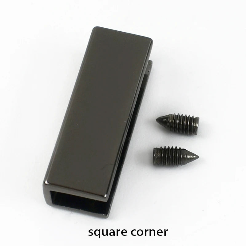 15-500Pcs Metal Bag Buckle Side Clips Protector Corner Screws Clip Clasp for Webbing Belts Tail End Plug LeatherCraft Accessories