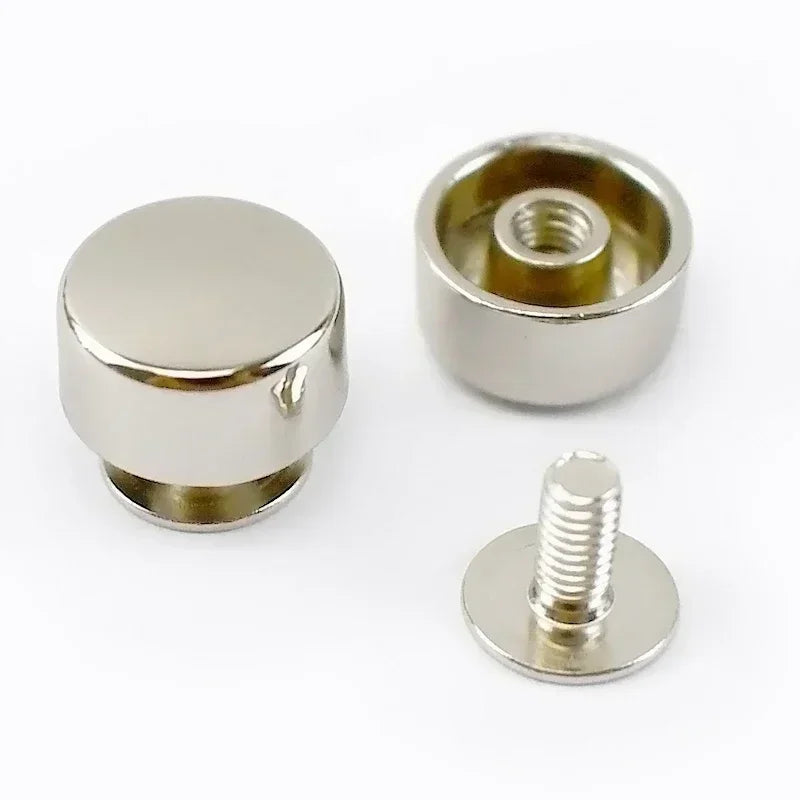 30/1000pcs Meetee 10mm Flat Screw Bag Accessories for Hanbag Bottom Studs Screws Rivets DIY Sewing Hardware Foot Nail Buckles