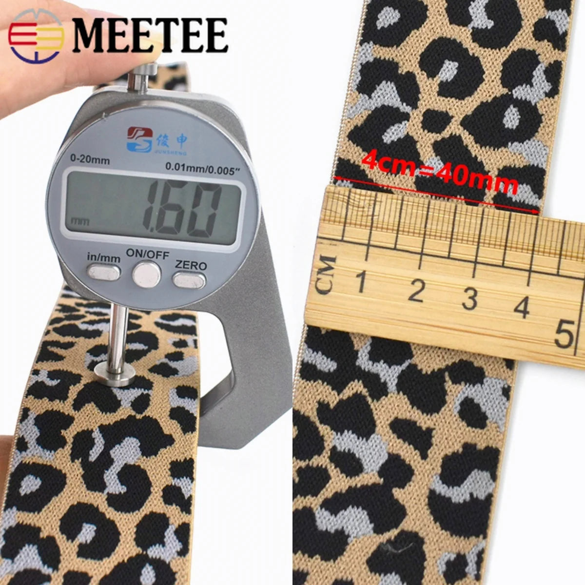 8/150Meters Leopard Print Elastic Bands 40mm Stretch Ribbon Sport Clothing Sewing Rubber Band Yoga Pants Spring Belt Bungee Cord