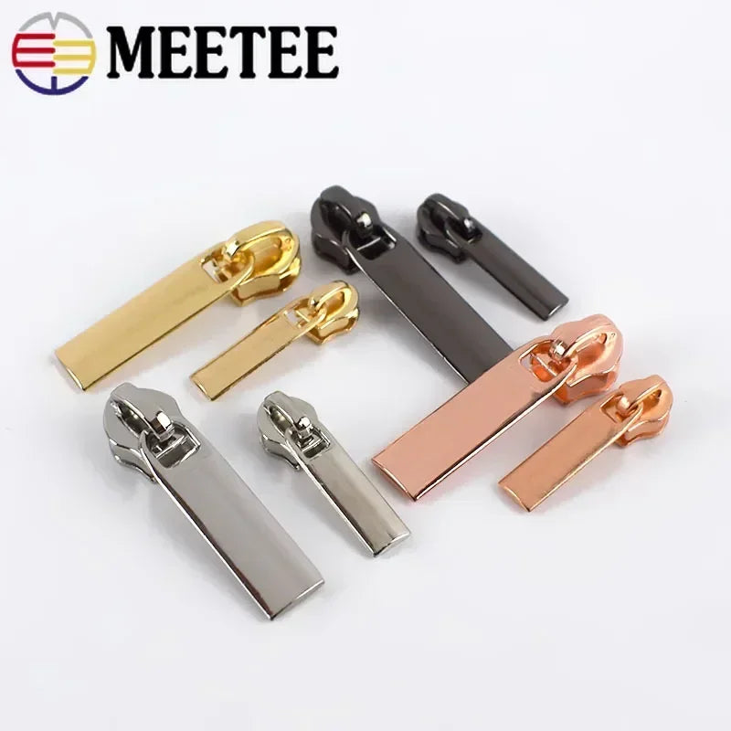 150pcs Meetee Zipper Sliders for 3# 5# Nylon Zippers Down Jacket Zip Head Bag Clothing Zips Repair Kits DIY Sewing Accessories