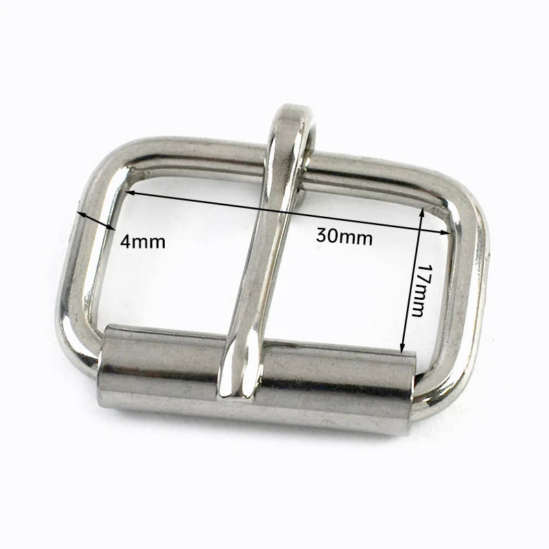 2/70Pcs Stainless Steel Roller Buckles Belts Hardware Pin Buckle for Webbing Strap Adjustment Shoe Clasp